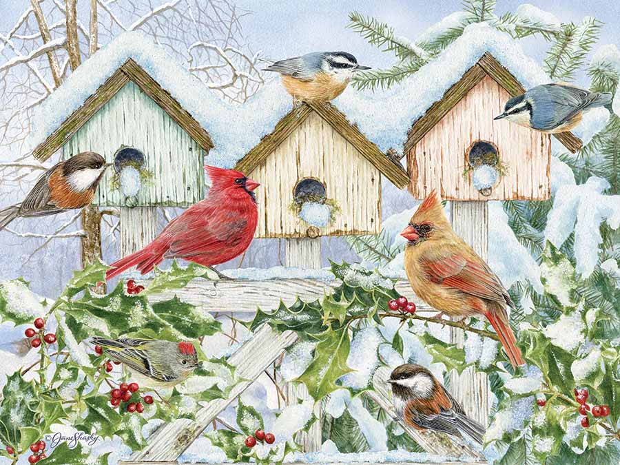 Winter Chorus Birds Jigsaw Puzzle