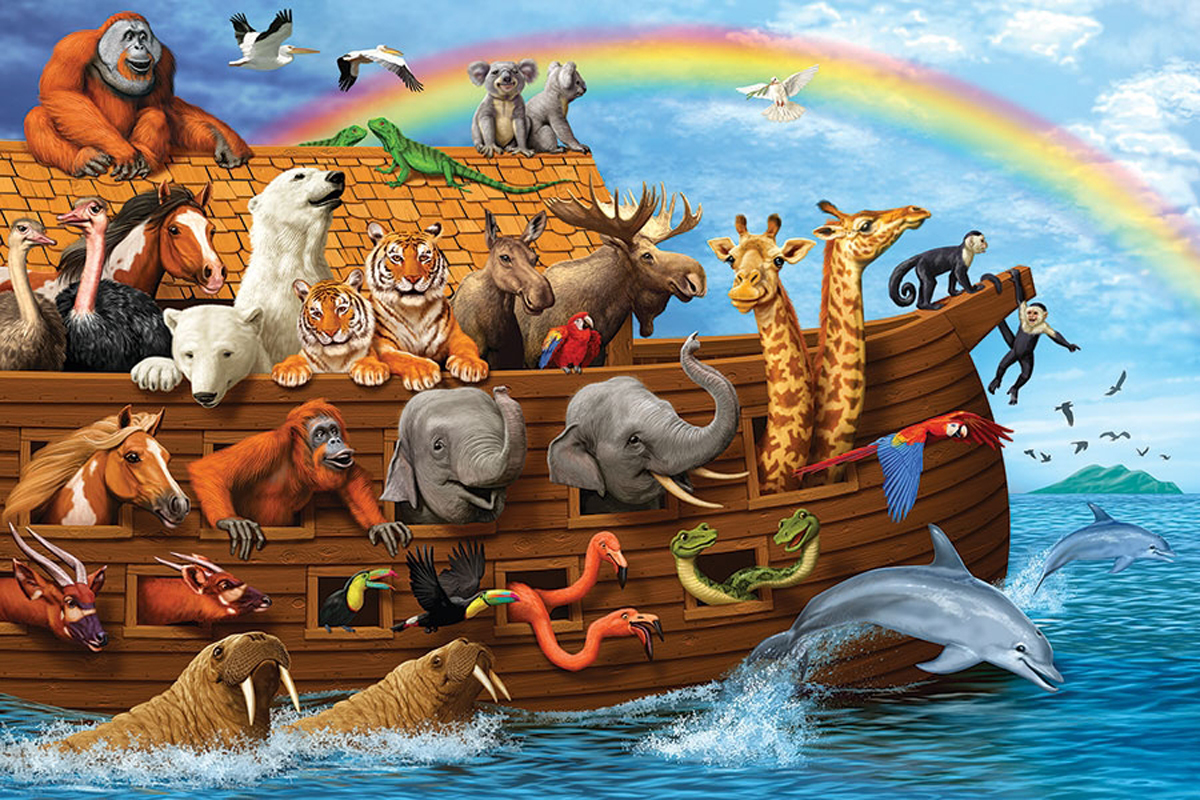 Noah's Ark Rainbow Animals Jigsaw Puzzle