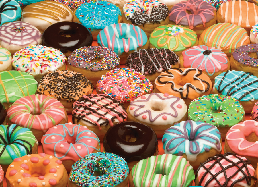 Doughnuts (Small Box) - Scratch and Dent Dessert & Sweets Jigsaw Puzzle