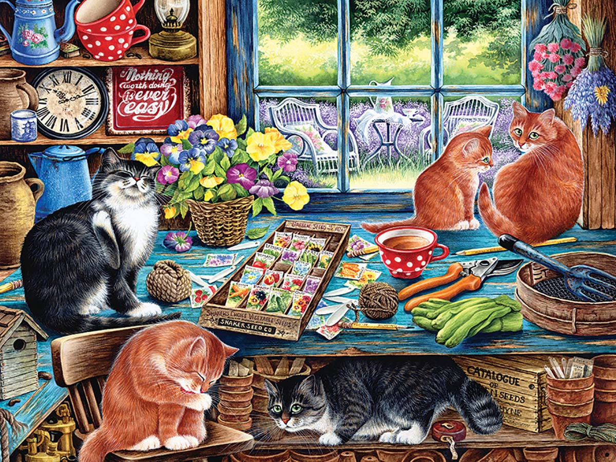 A Happy Cat 1000 Piece Jigsaw Puzzle by Goodway Puzzles