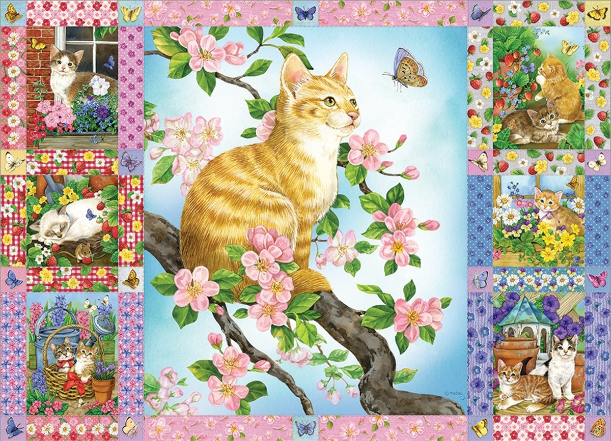 GINGER 'CHRISTMAS CAT' Winter Jigsaw PuzzleSquare 1000 PieceCat Lover Gift 