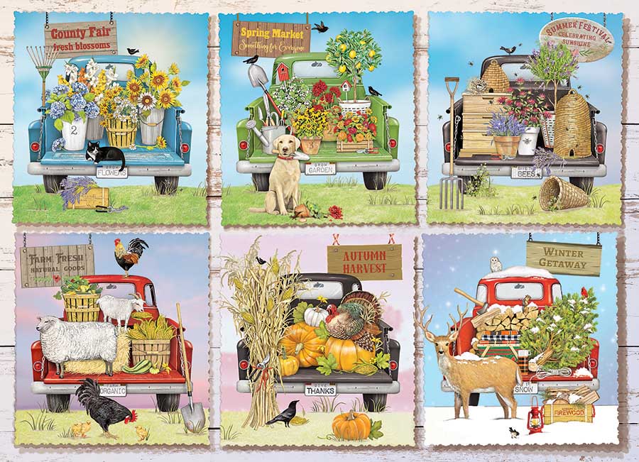 Farmer's Market Trucks - Scratch and Dent Farm Jigsaw Puzzle