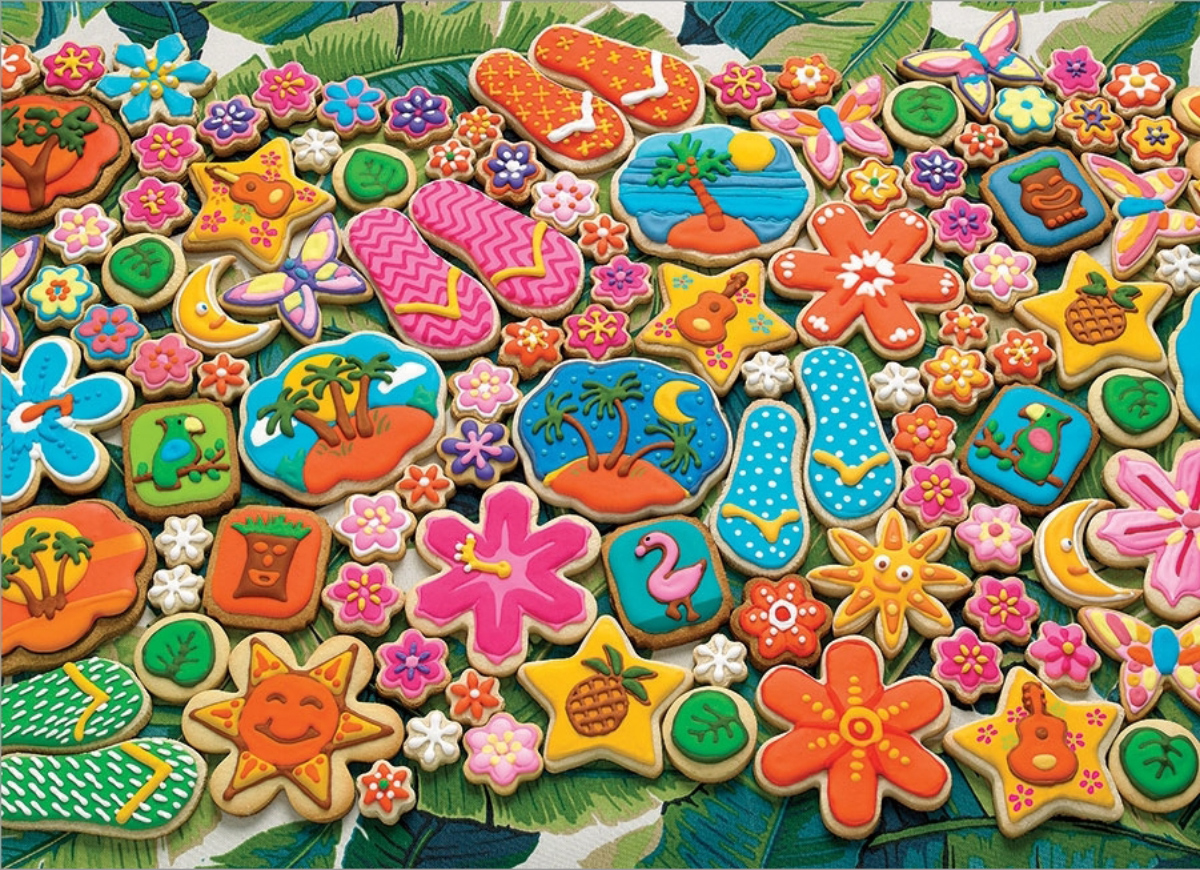 Tropical Cookies Dessert & Sweets Jigsaw Puzzle