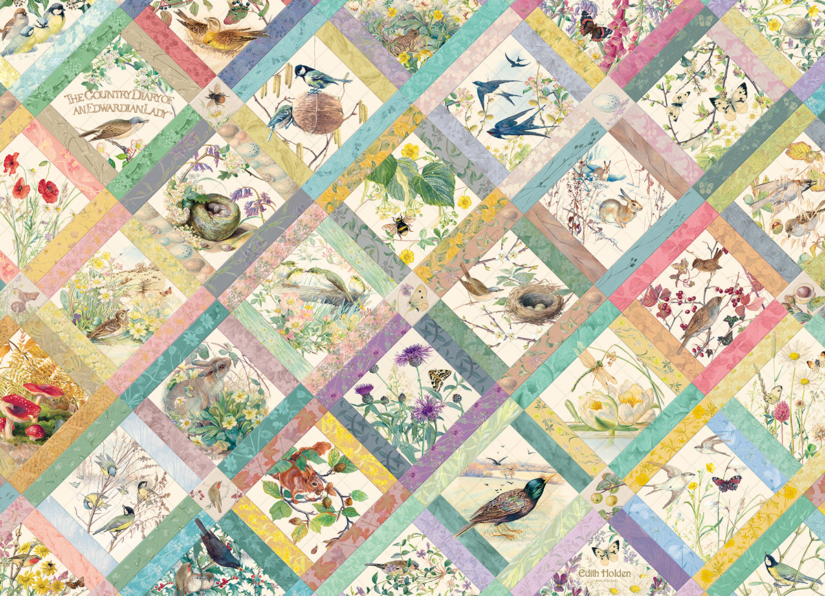 Country Diary Quilt Birds Jigsaw Puzzle