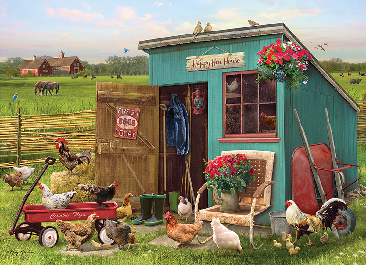 The Happy Hen House Farm Jigsaw Puzzle
