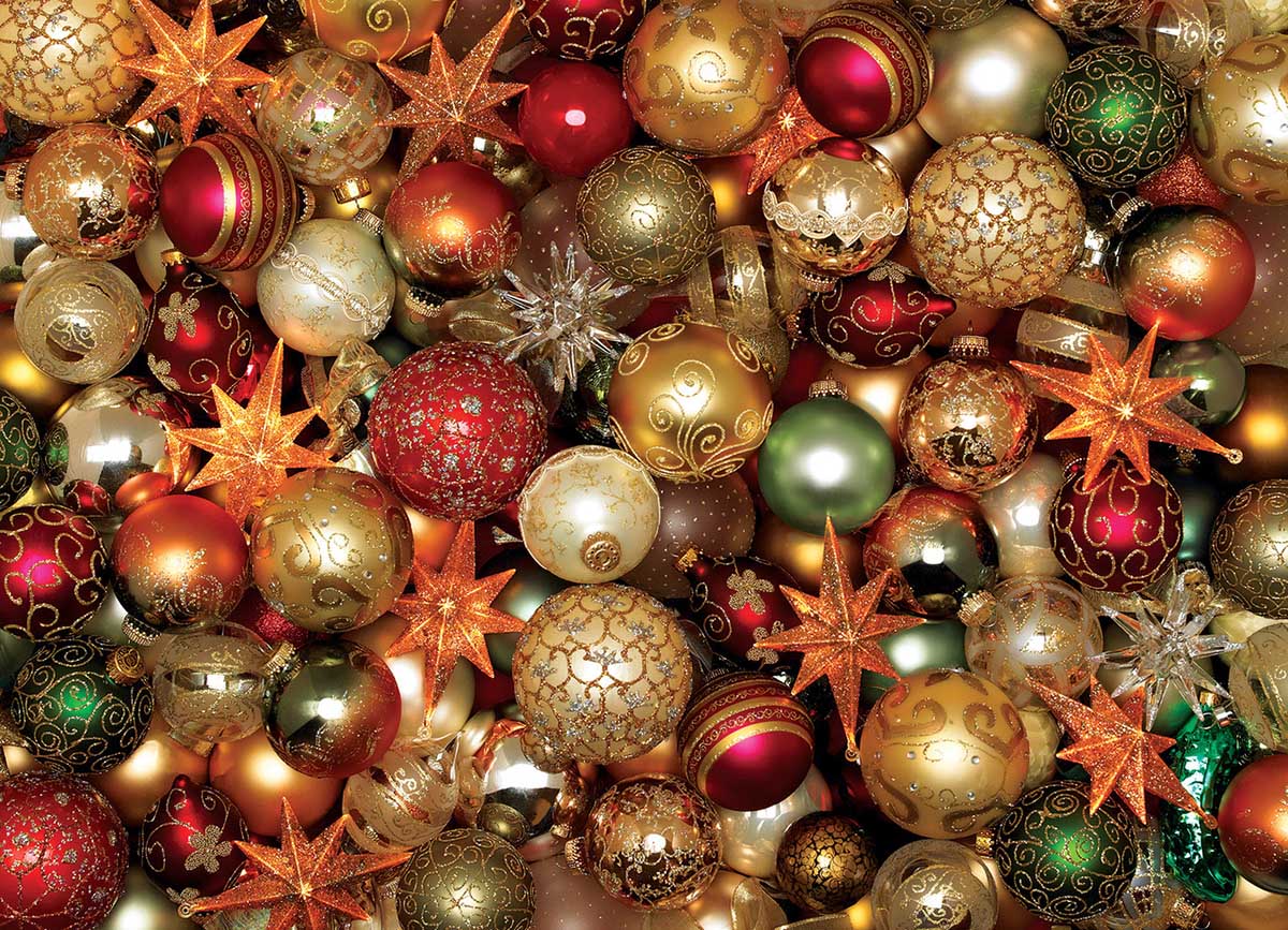 Christmas Balls, 500 Pieces, Cobble Hill | Puzzle Warehouse