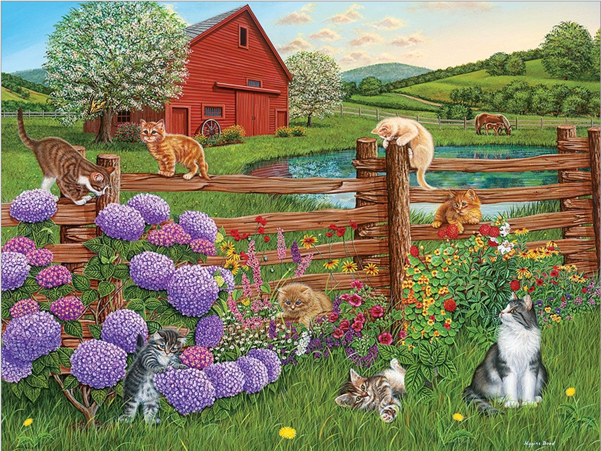 Farm Cats Animals Jigsaw Puzzle