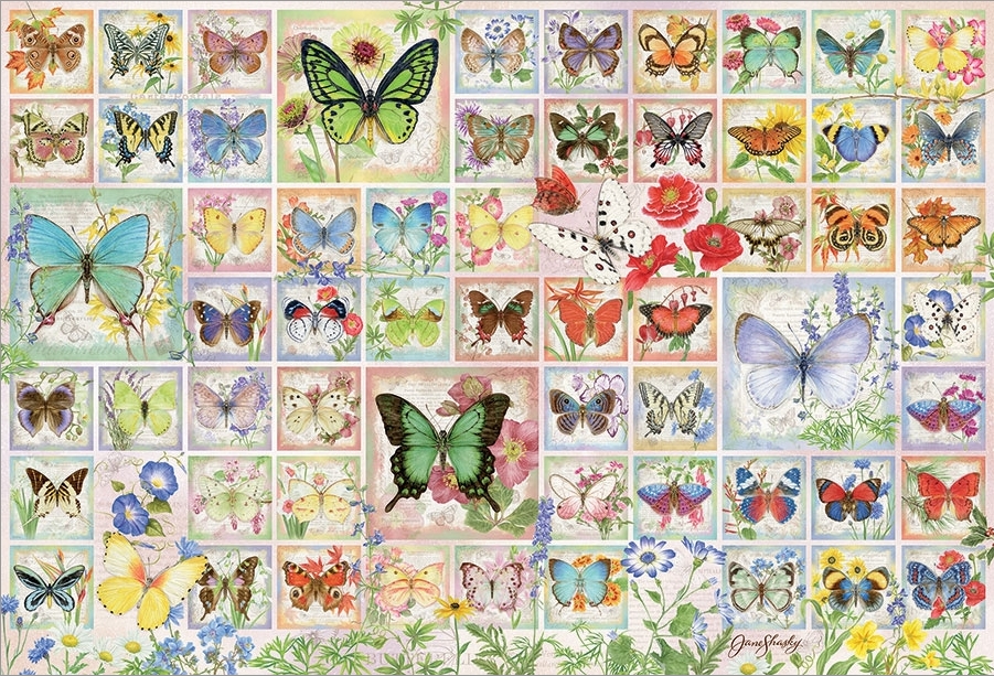 Butterflies and Blossoms, 2000 Pieces, Cobble Hill | Puzzle Warehouse