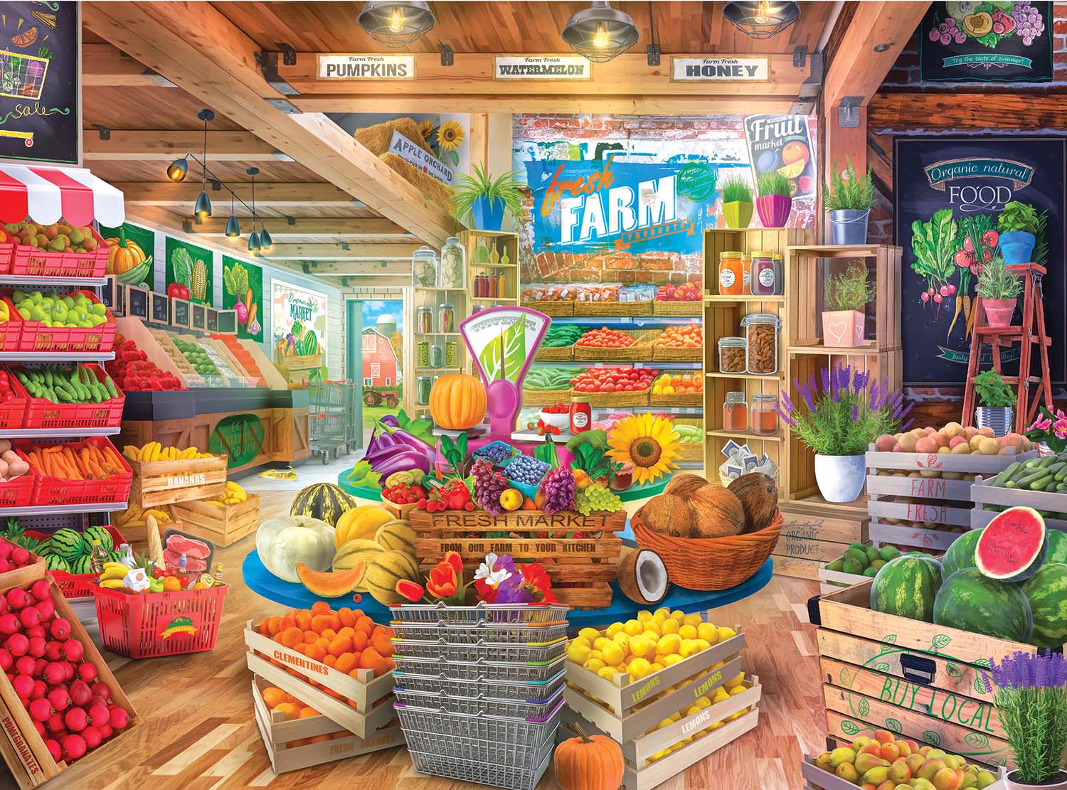 Color Palette - Organic Fresh Market Food and Drink Jigsaw Puzzle