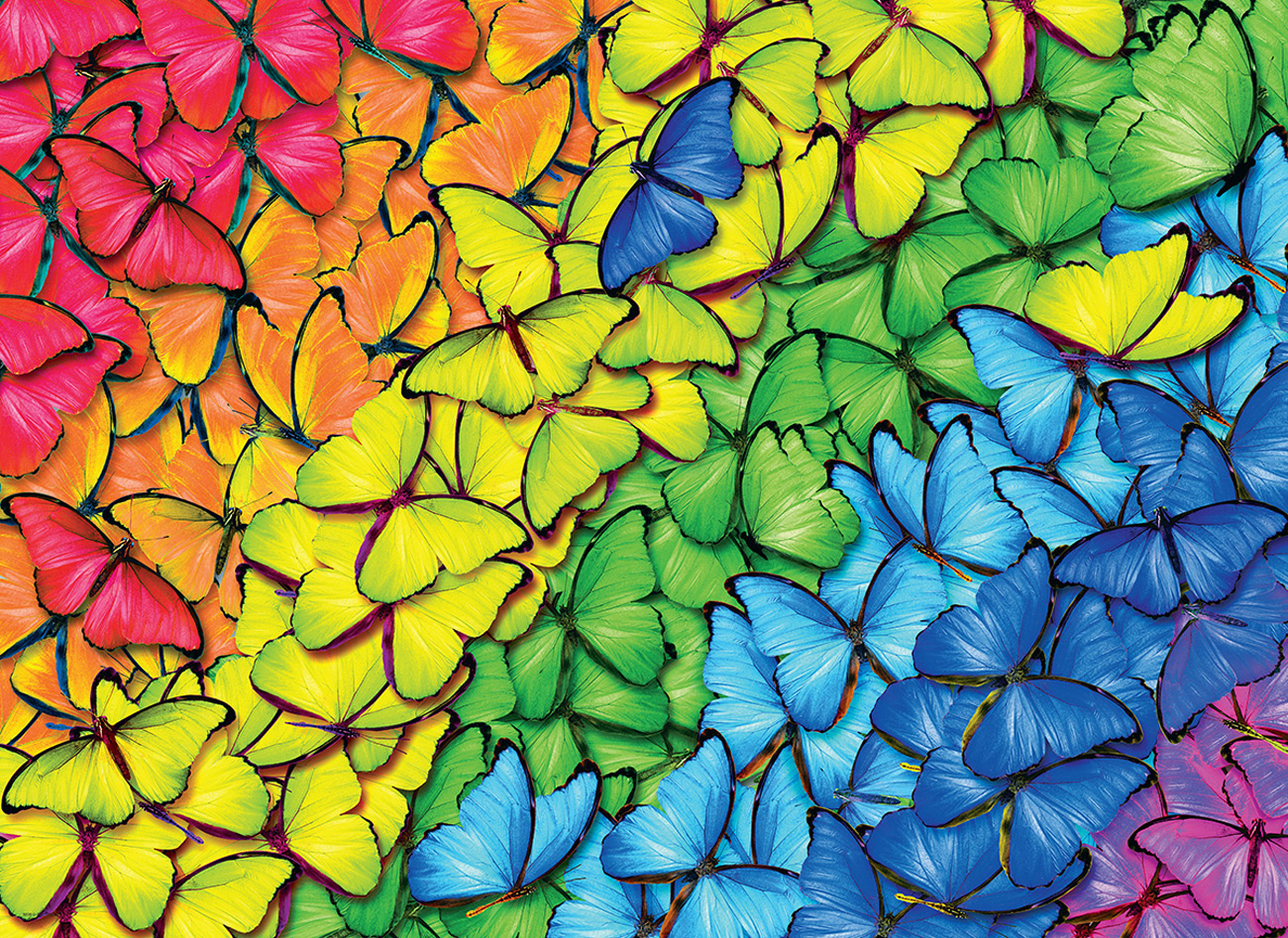 Butterfly Rainbow - Tin Packaging Butterflies and Insects Jigsaw Puzzle