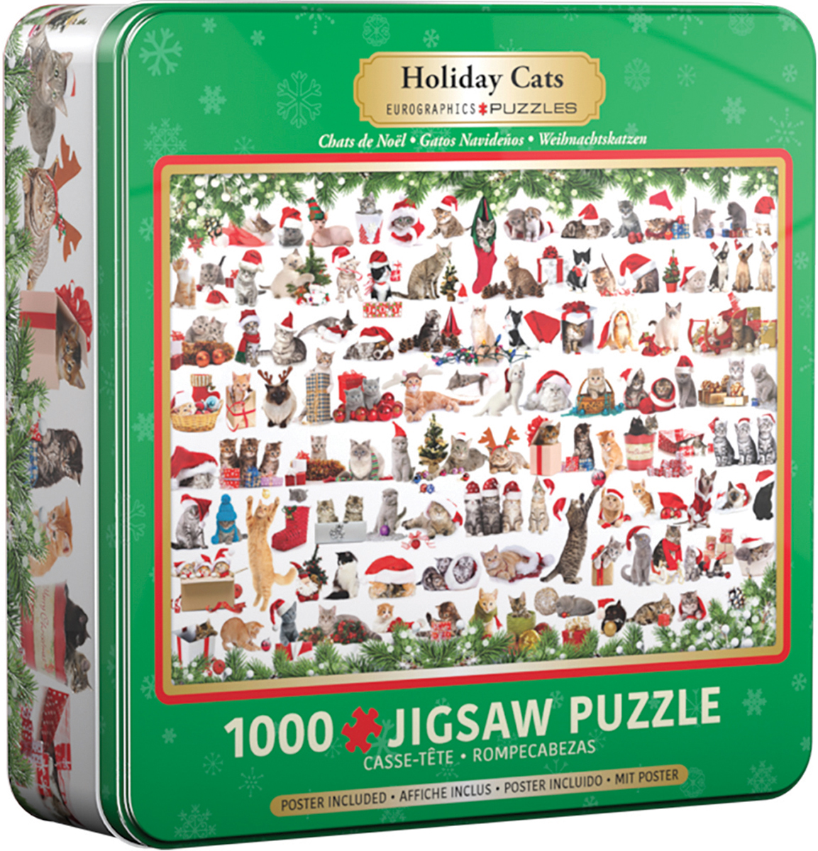 Holiday Cats Tin Cats Jigsaw Puzzle