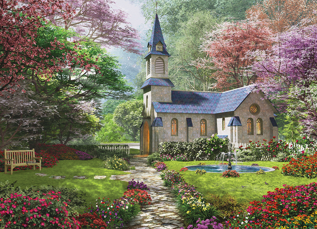 Blooming Garden (Small Box) - Scratch and Dent Religious Jigsaw Puzzle