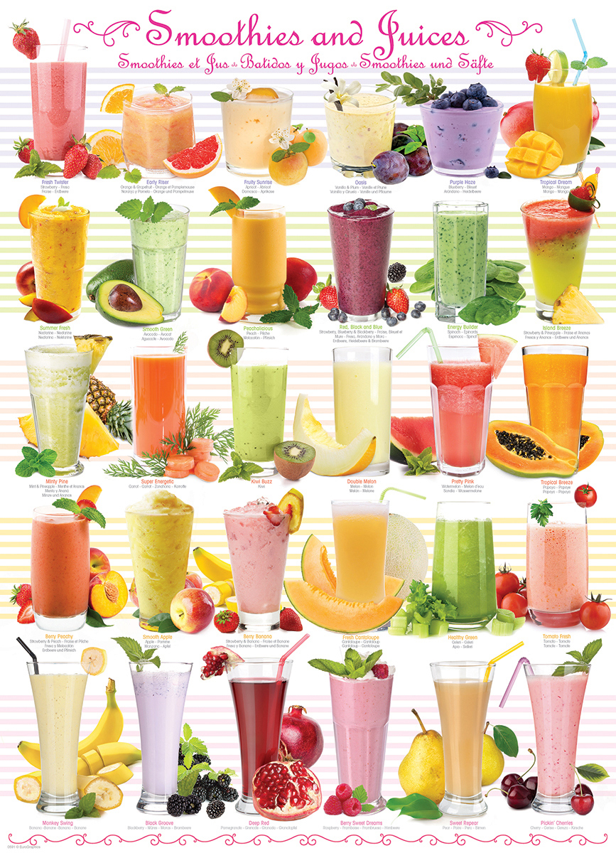 Smoothies & Juices Pattern & Geometric Jigsaw Puzzle