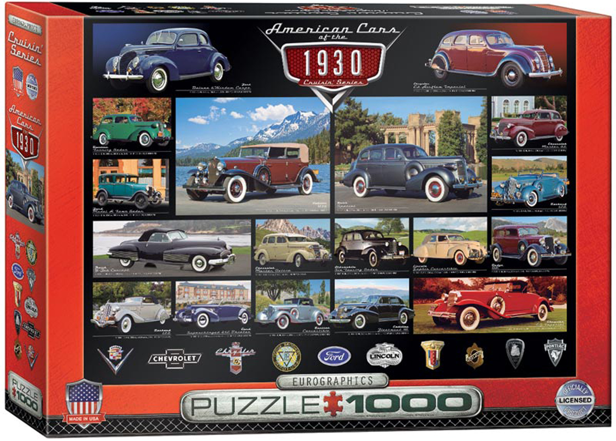 American Cars of the 1930's Car Jigsaw Puzzle