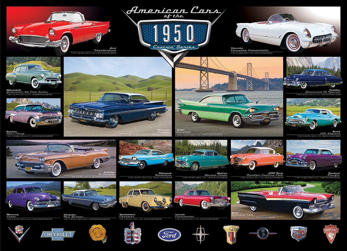 American Cars of the 1950's Car Jigsaw Puzzle