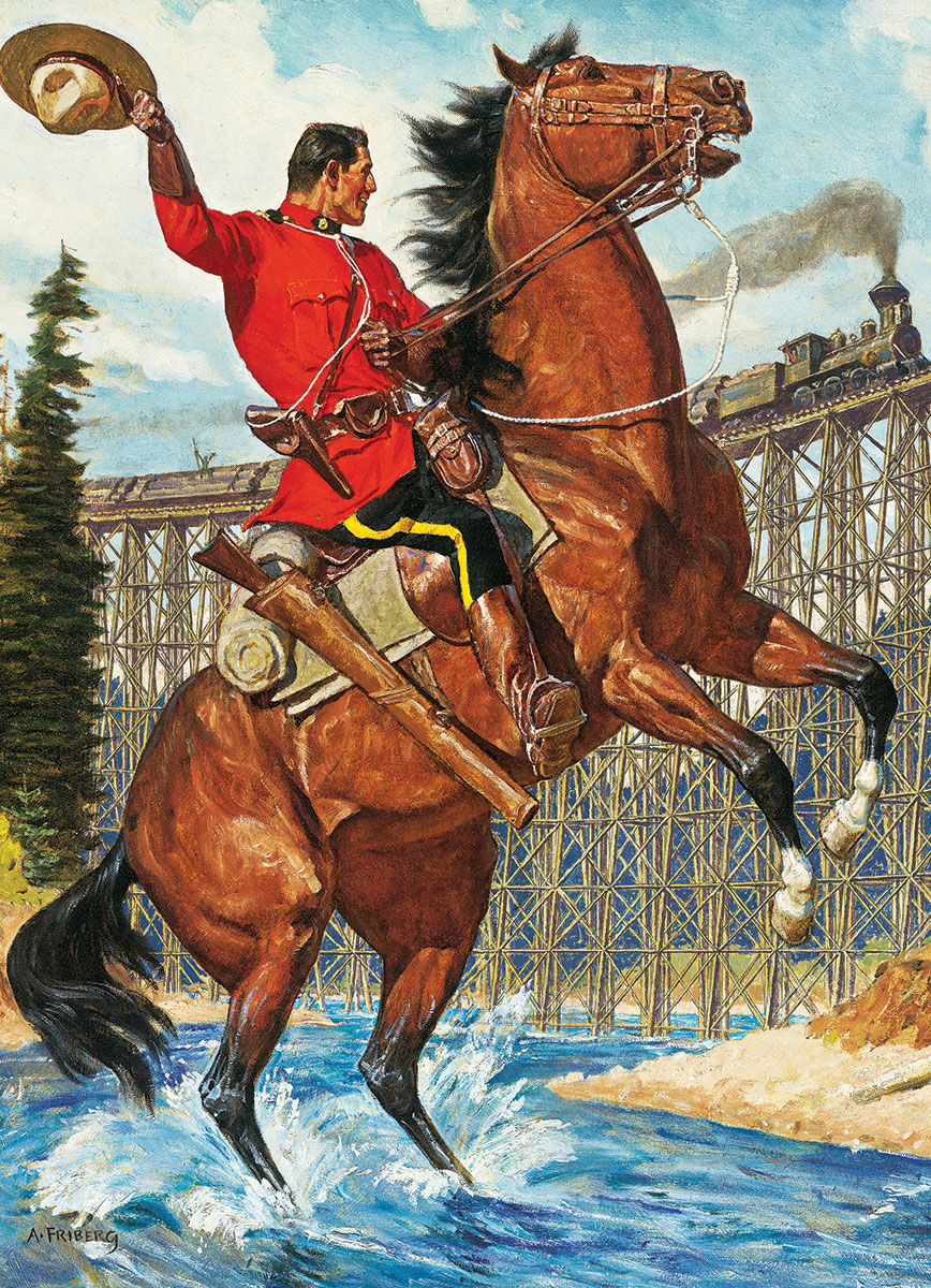RCMP Train Salute Horse