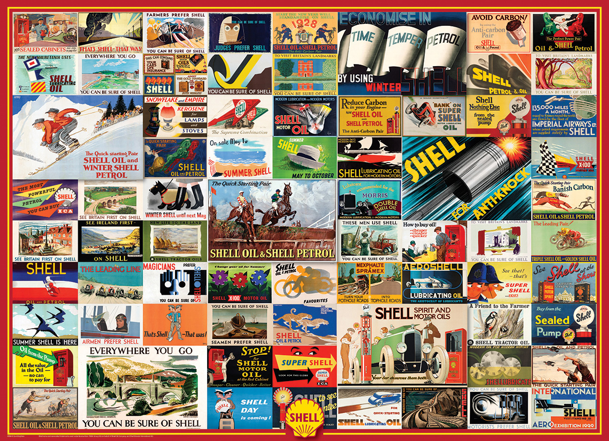 Shell Advertising Vintage Collection Nostalgic & Retro Jigsaw Puzzle