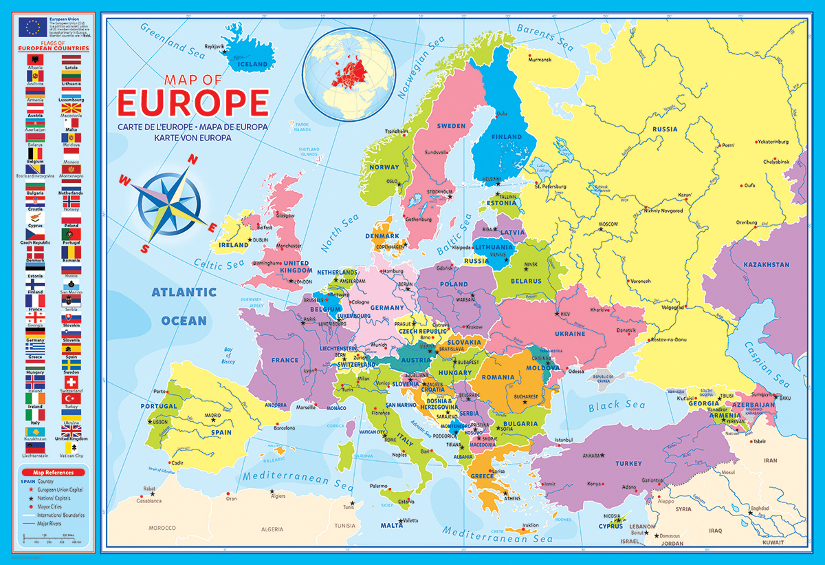 Map of Europe - Scratch and Dent Educational Jigsaw Puzzle