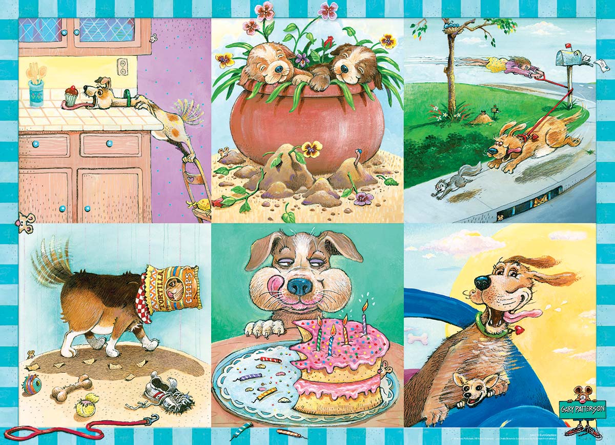 Puppy Trouble Dogs Jigsaw Puzzle