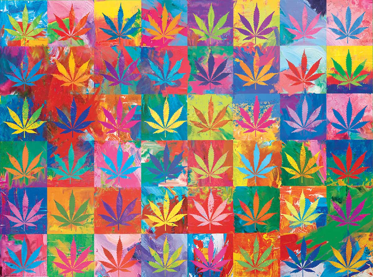 Weed Wonderland Collage Jigsaw Puzzle