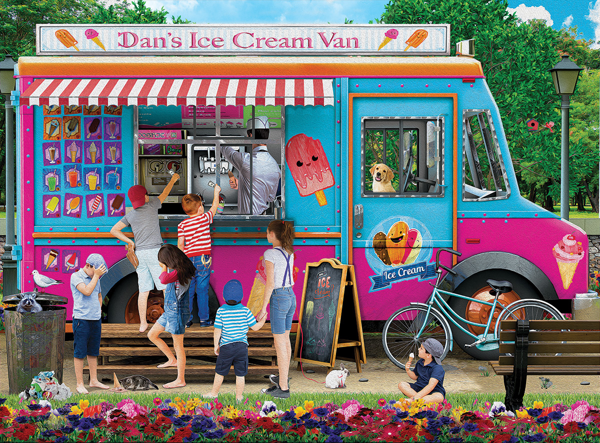 Dan's Ice Cream Van Vehicles Jigsaw Puzzle