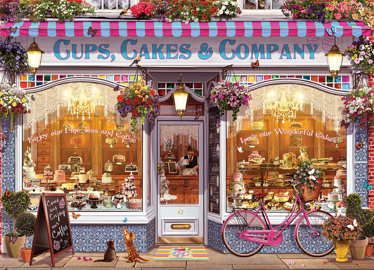 Cups, Cakes & Company Shopping Jigsaw Puzzle