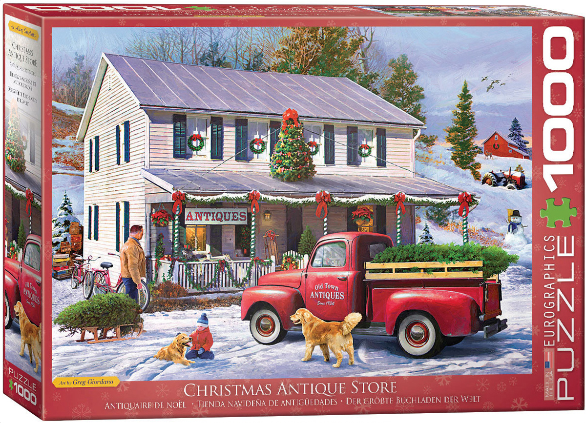 Antique Christmas Store Car Jigsaw Puzzle