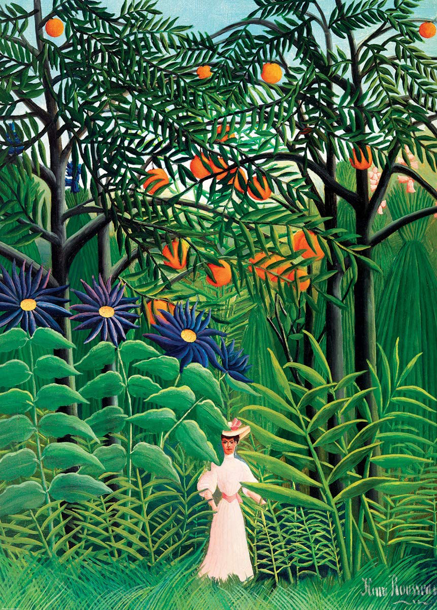 Woman in an Exotic Forest Fine Art Jigsaw Puzzle