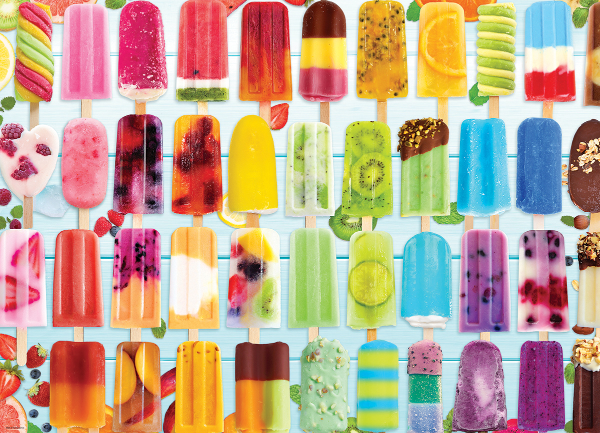 Popsicle Rainbow with Tin Summer Jigsaw Puzzle