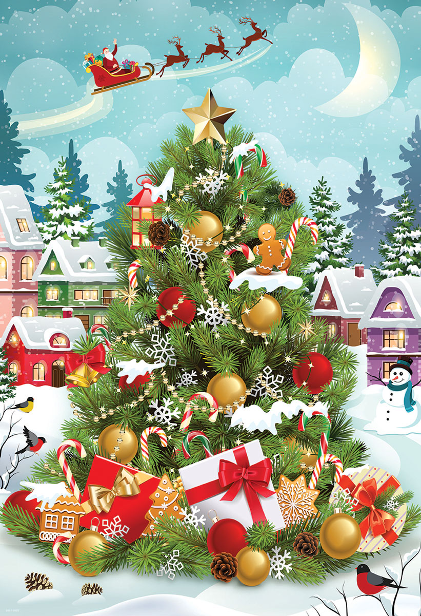 Christmas Tree Tin - Scratch and Dent Christmas Jigsaw Puzzle