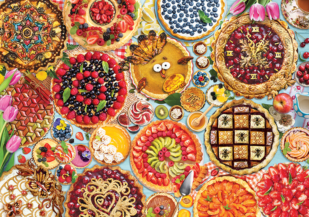 Pies Table Thanksgiving Jigsaw Puzzle