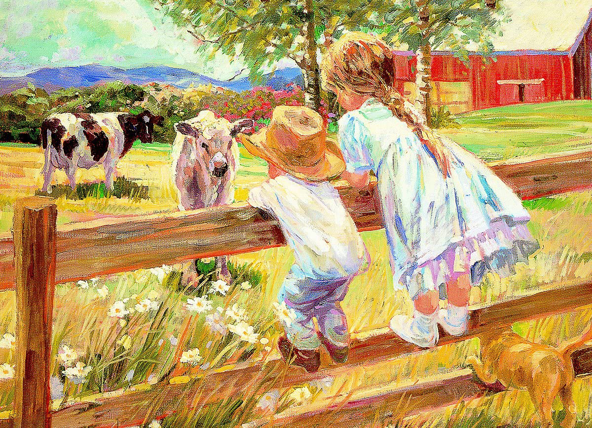 Family Memories - Kids on a Fence