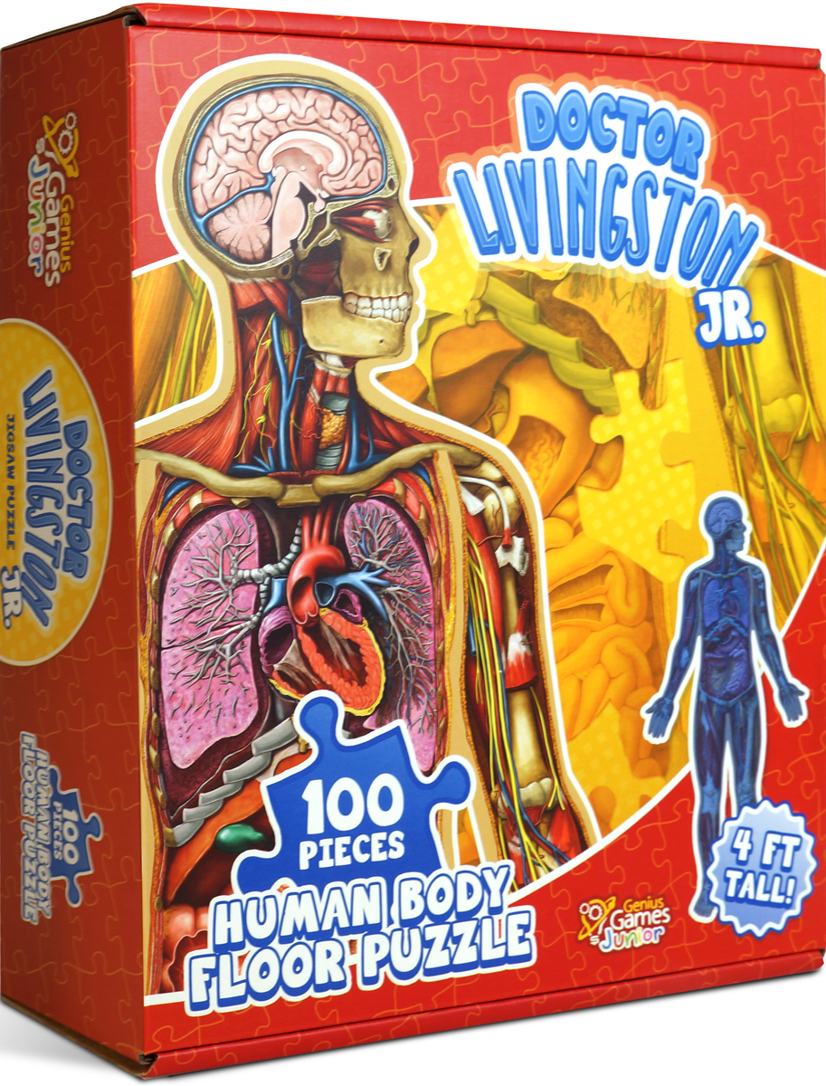 Dr. Livingston Jr. Human Body Floor Puzzle - Scratch and Dent Science Shaped Puzzle