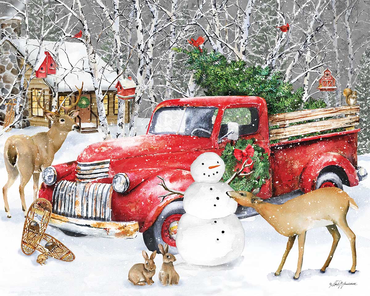 A Country Christmas - Scratch and Dent Countryside Jigsaw Puzzle
