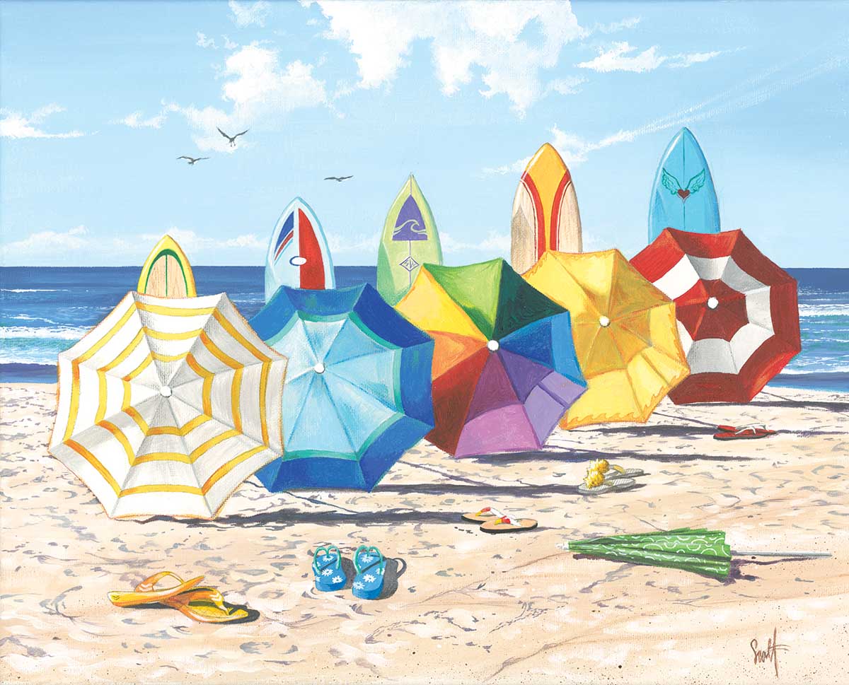 Brellas and Boards Beach & Ocean Jigsaw Puzzle