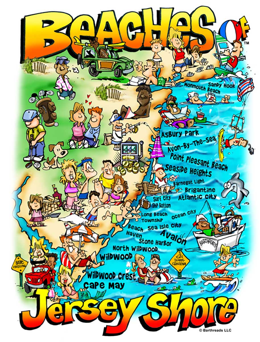 Beaches of Jersey Shore Maps & Geography Jigsaw Puzzle