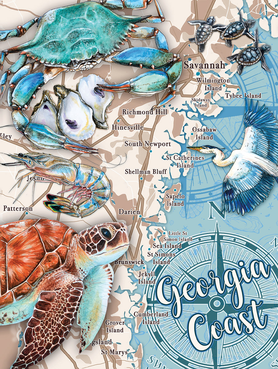Coastal Georgia Maps & Geography Jigsaw Puzzle