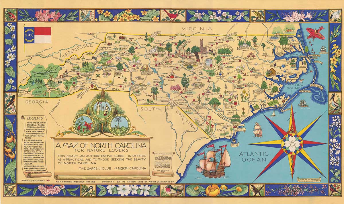 A North Carolina Map for Nature Lovers Maps & Geography Jigsaw Puzzle