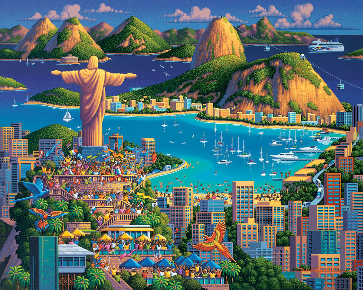 Rio De Janeiro Landmarks / Monuments Jigsaw Puzzle