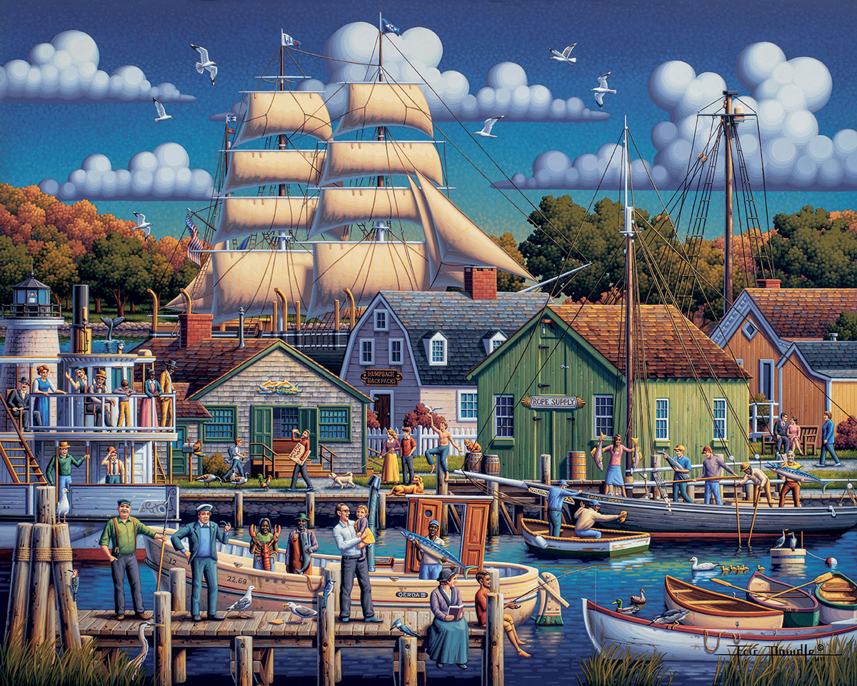 Mystic Seaport Nostalgic & Retro Jigsaw Puzzle