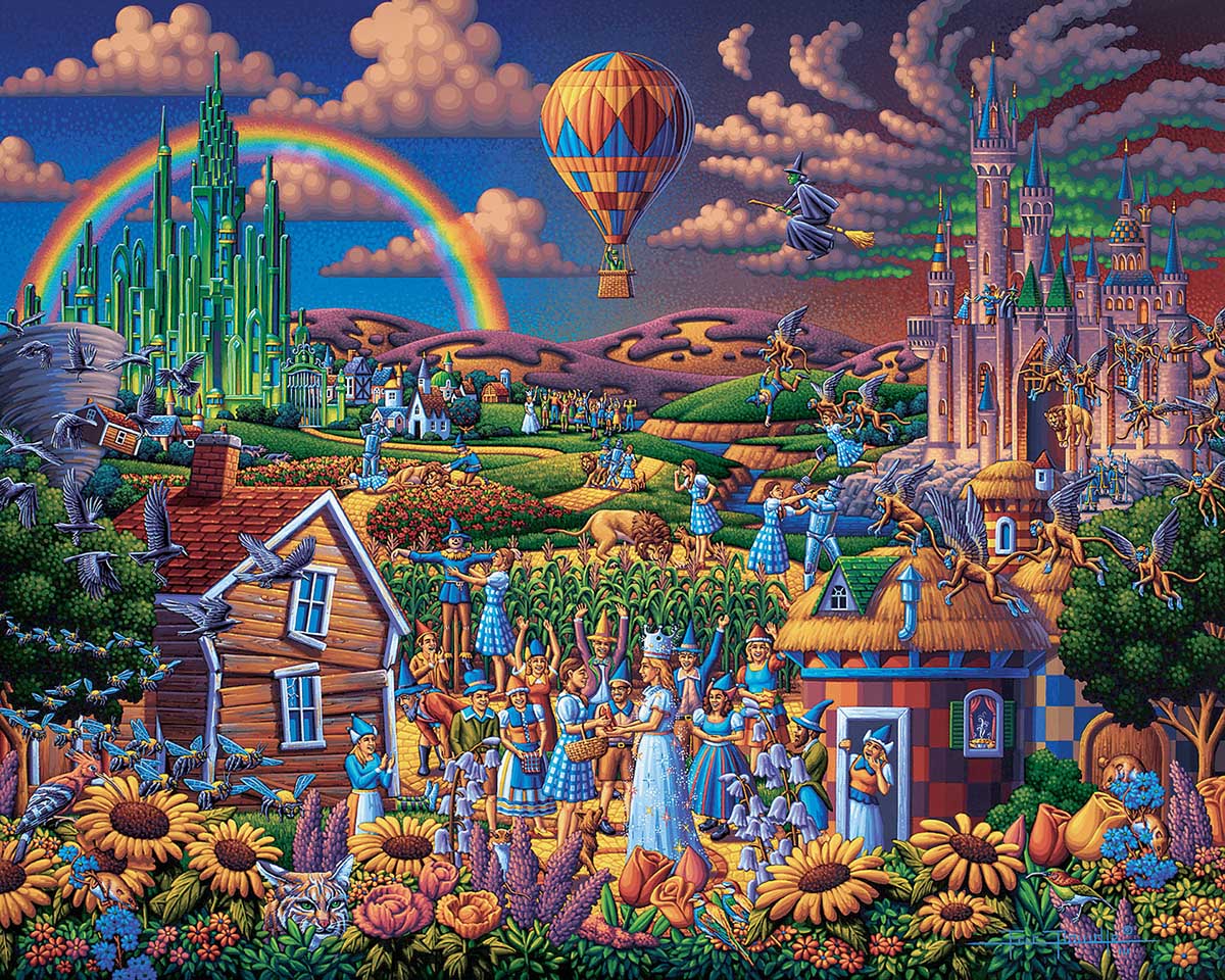 Dowdle Folk Art 1000 Wizard of Oz Jigsaw Puzzle for sale online 