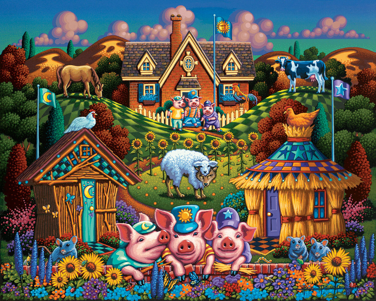 Three Little Pigs Fantasy Jigsaw Puzzle