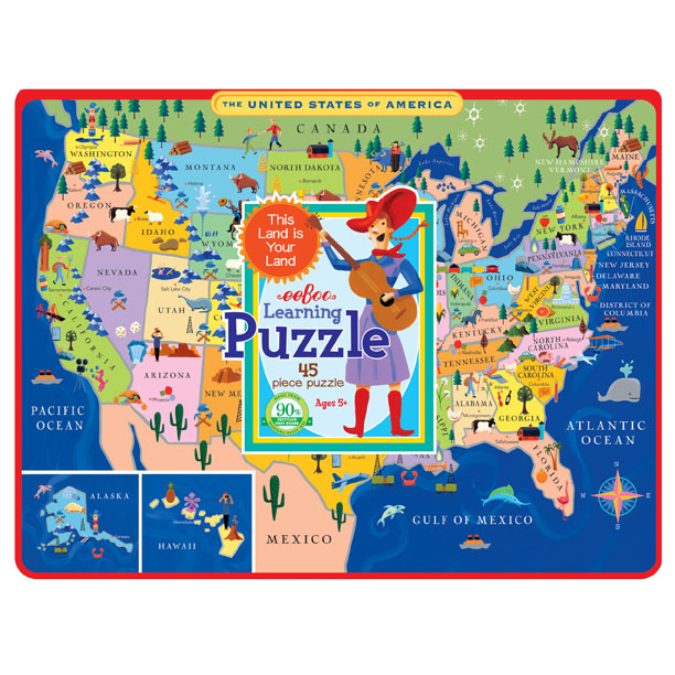 United States Map, eeBoo | Puzzle Warehouse