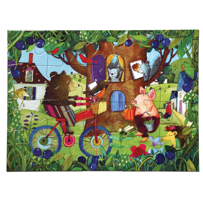 Bear on Bicycle - Scratch and Dent Bear Jigsaw Puzzle
