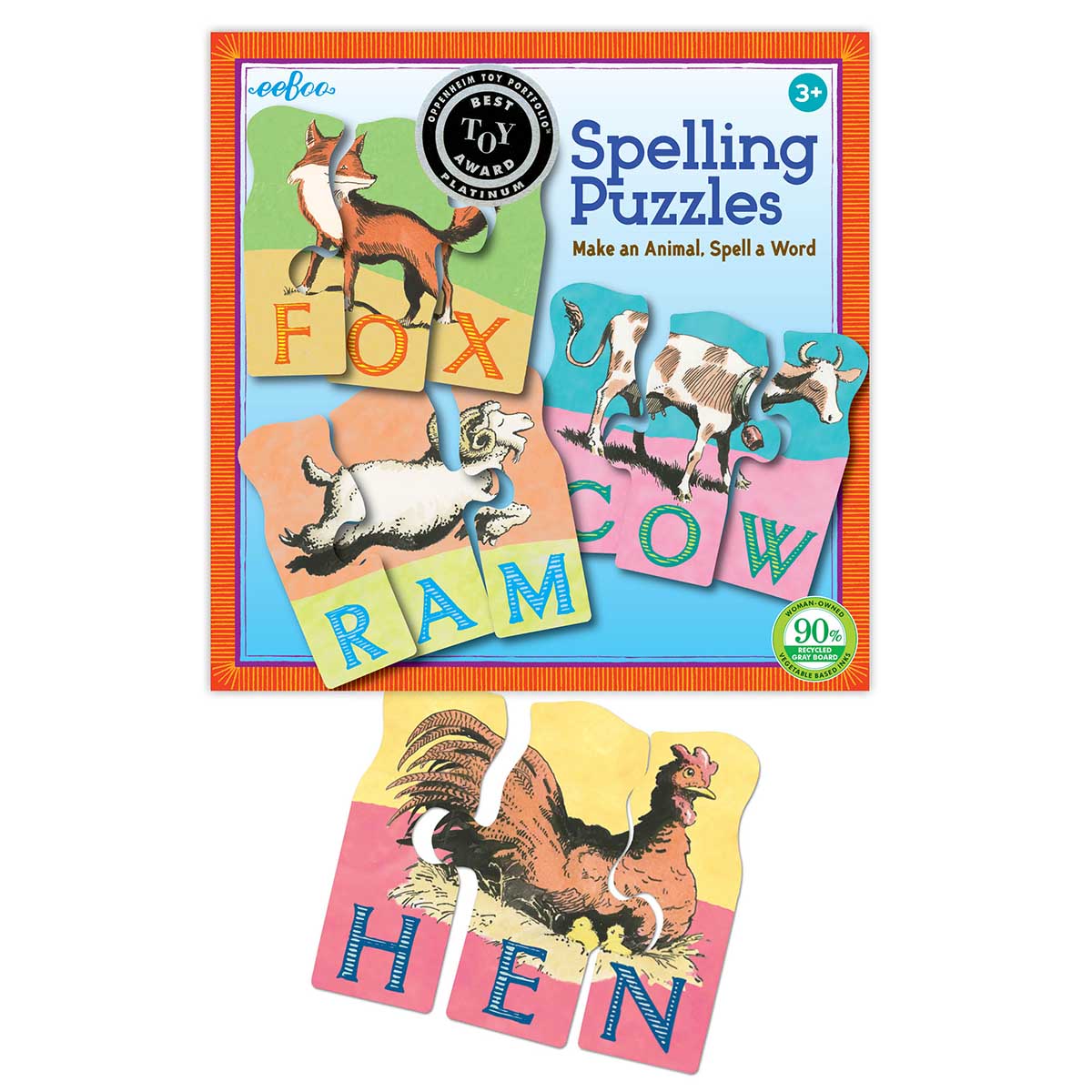 Animal Spelling Animals Children's Puzzles