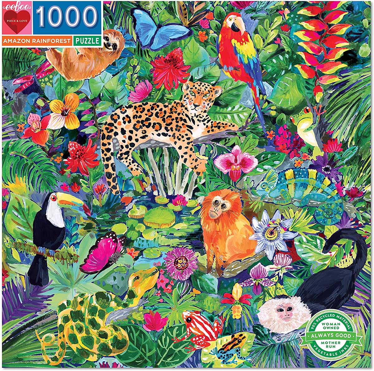 Amazon Rainforest - Scratch and Dent Jungle Animals Jigsaw Puzzle