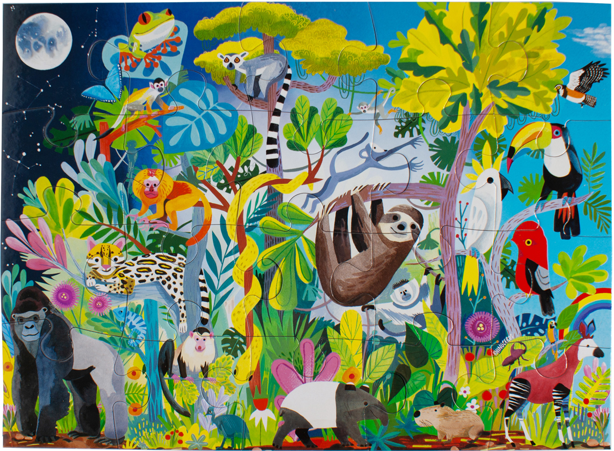 Rainforest Life Jungle Animals Jigsaw Puzzle