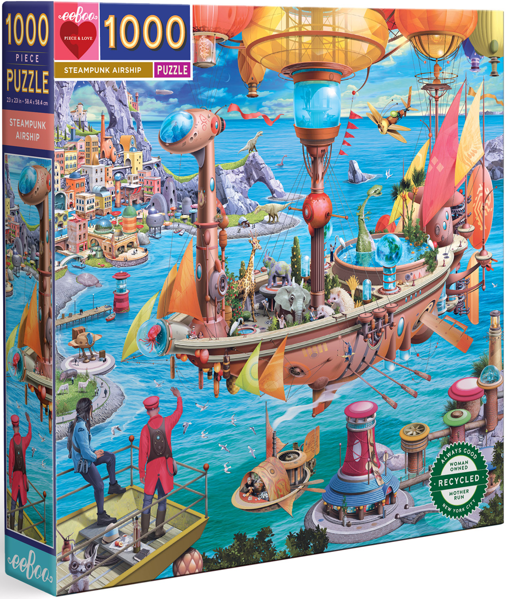 Steampunk Airship Fantasy Jigsaw Puzzle