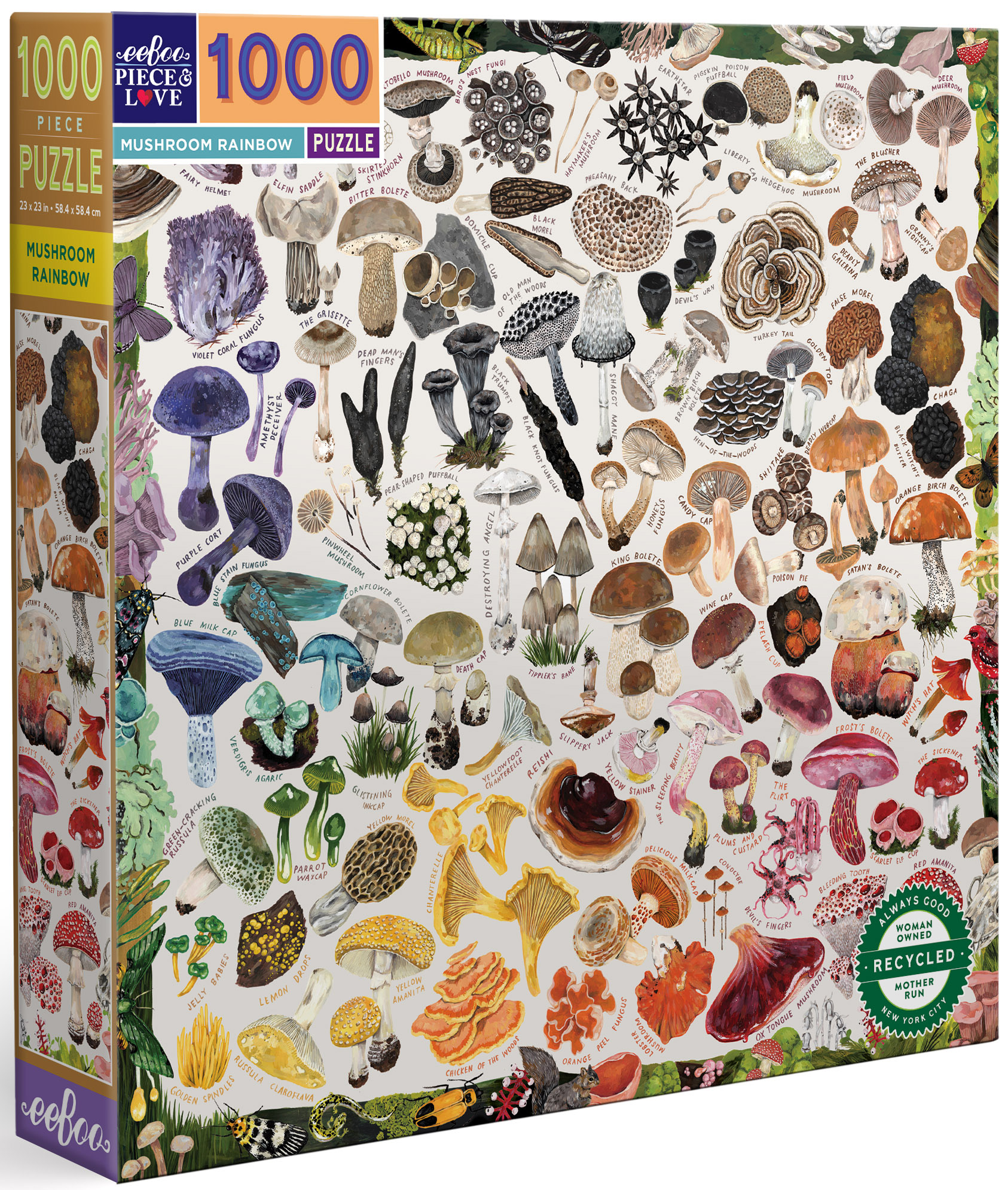 Mushroom Rainbow Collage Jigsaw Puzzle