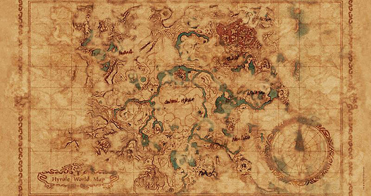 Zelda Hyrule Map 1000 Piece Jigsaw Puzzle